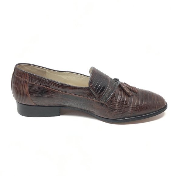Giorgio Brutini Loafers Shoes Size 9 Brown Lizard main image 4